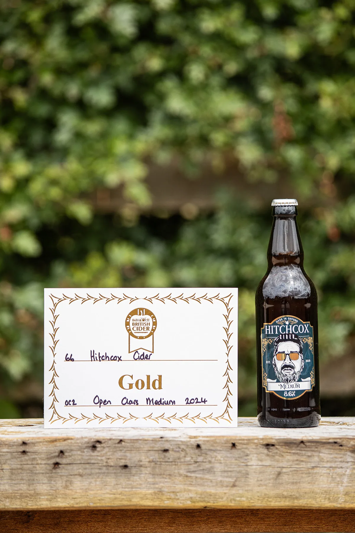 Gold award winning medium cider