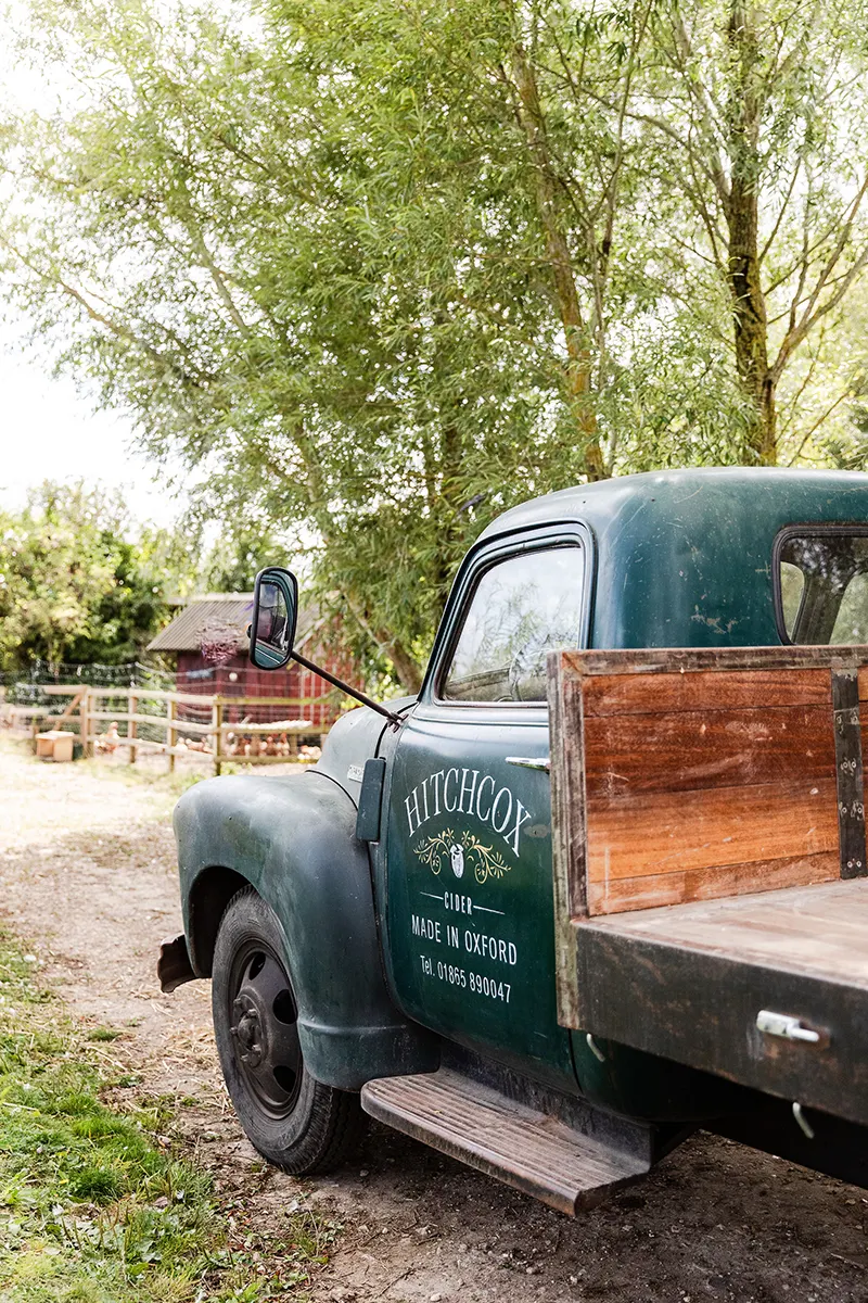 Hitchcox Cider Van near barn